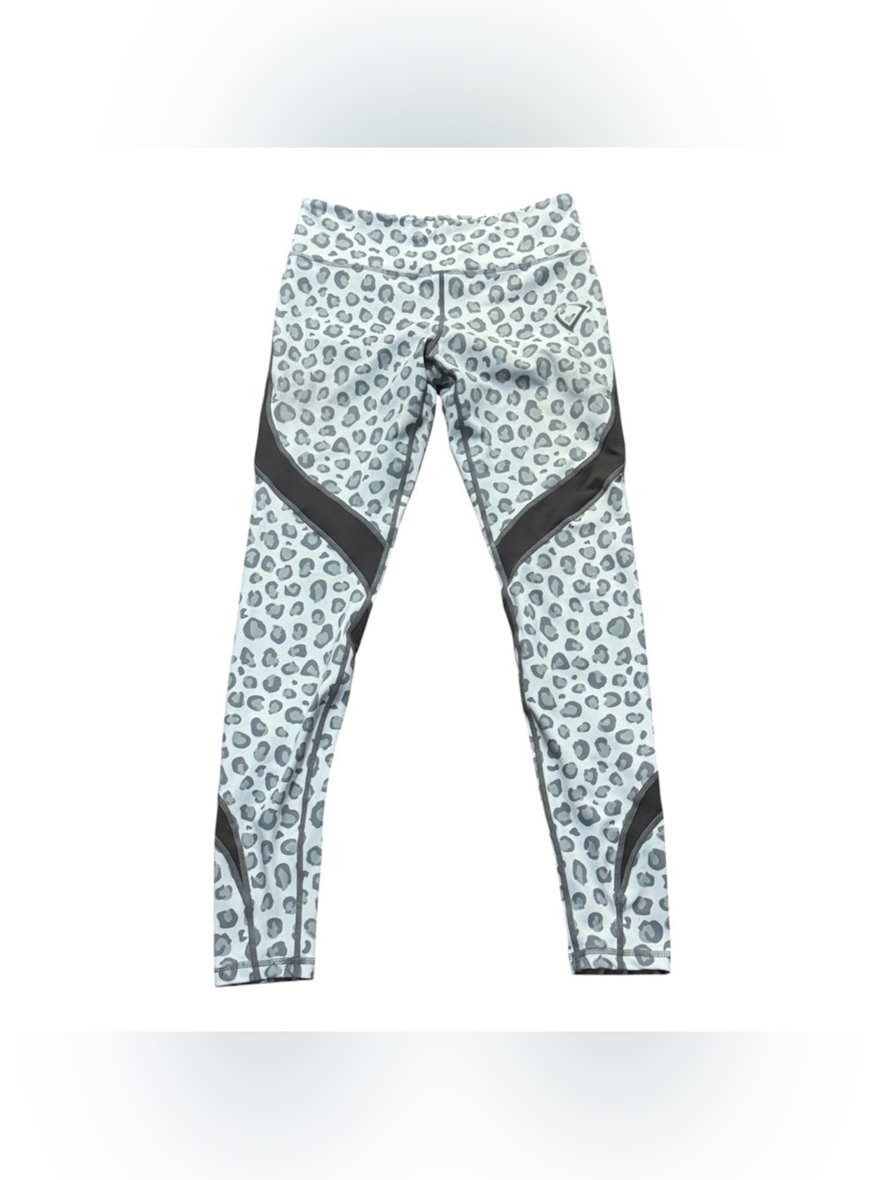 Violate The Dress Code Gray Leopard High-Waisted Mesh Panel Leggings Medium - Picture 4 of 7